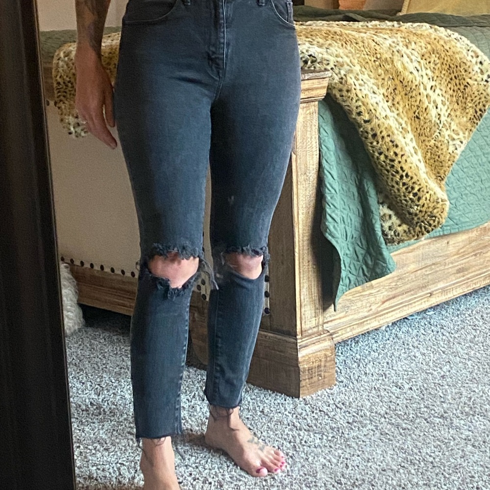 Black High Rise Skinny Jeans
